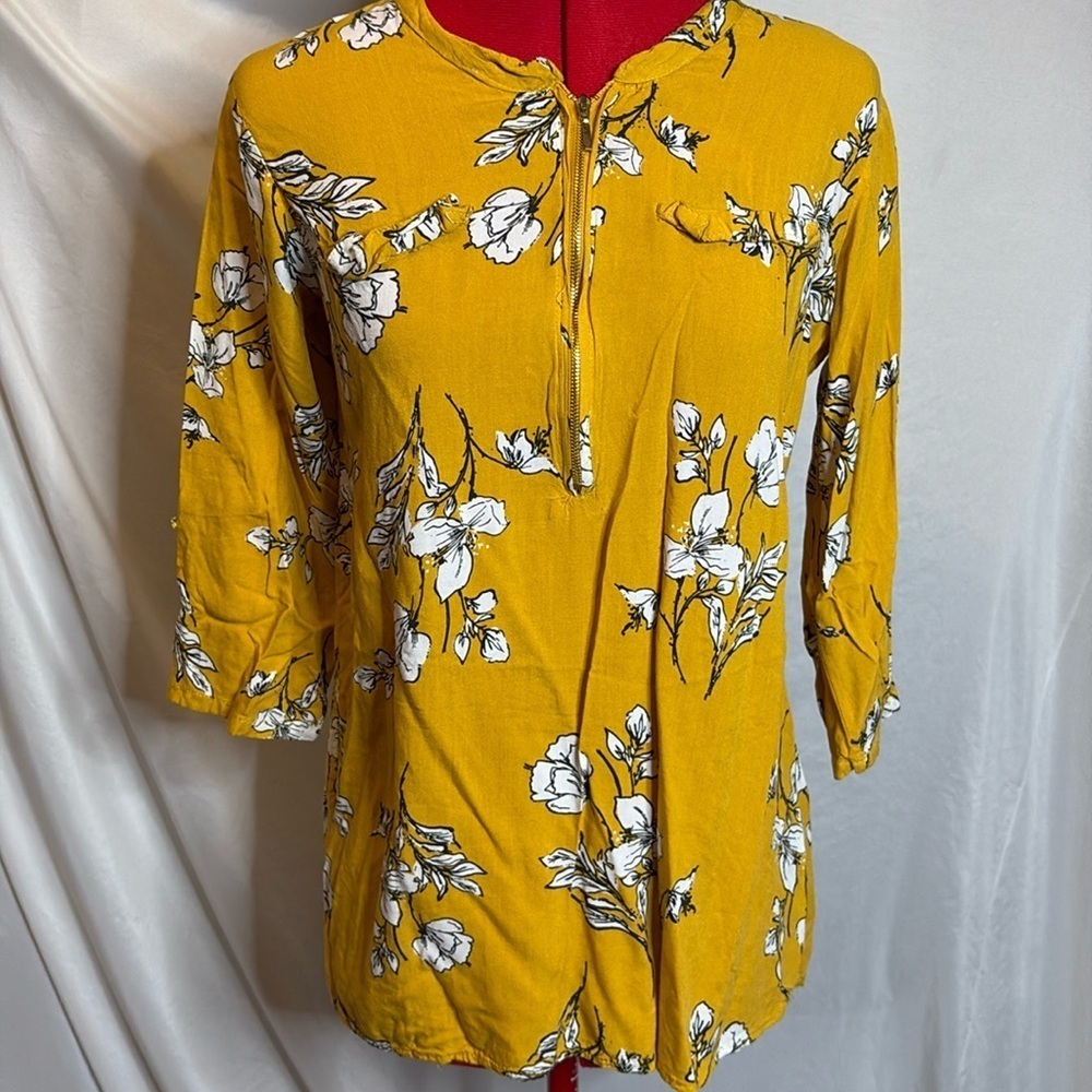 MM68 Majora floral 3/4 length sleeve blouse